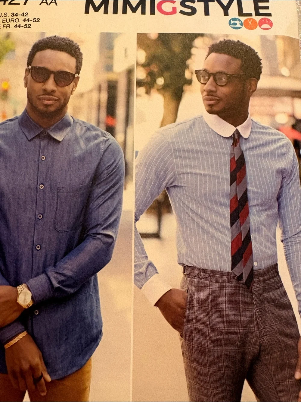 BN UNCUT SIMPLICITY 8427 AA MENS SEWING PATTERNS SHIRTS